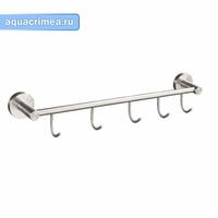 Вешалка с пятью крючками прямая, из нерж. стали